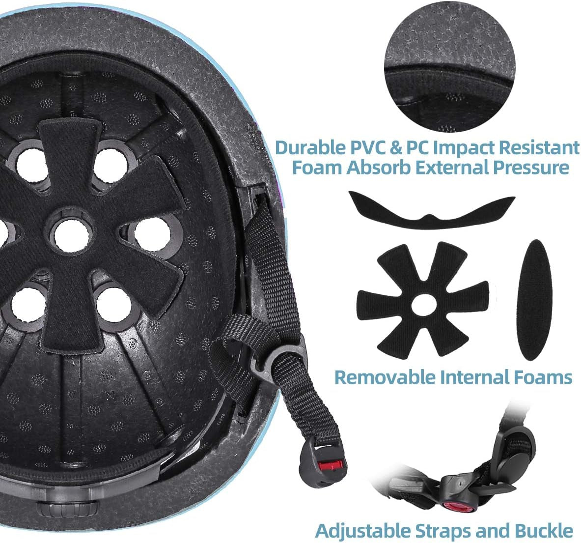Casque de vélo pour enfants DRBIKE pour tout-petits et enfants de 3 à 8 ans, casque multisports réglable pour garçons et filles pour cyclisme, snowboard, roller, scooter, plusieurs couleurs