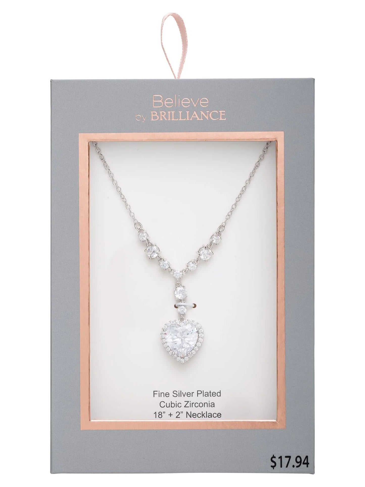 💎 Élégance et Brillance – Collier Pendentif Cœur en Zircon Cubique 💎