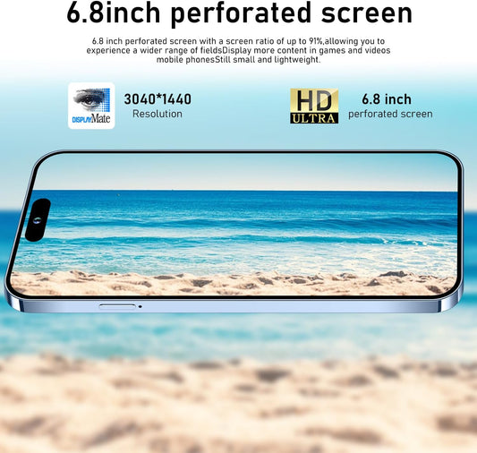 📱 I14 Pro Max 5G – Smartphone Haute Performance avec Écran 6,8” HD 📱