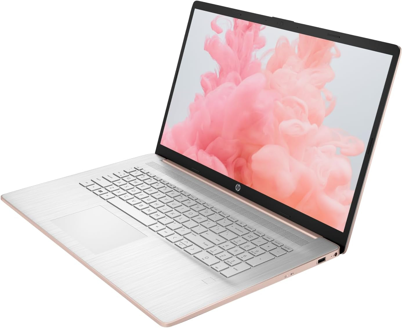 Essential 17T Laptop, 17.3" HD+ Touchscreen, Intel Core I7-1355U, 32GB RAM, 1TB SSD, Webcam, HDMI, Backlit Keyboard, Fingerprint Reader, Wi-Fi 6, Windows 11 Home, Pale Rose Gold