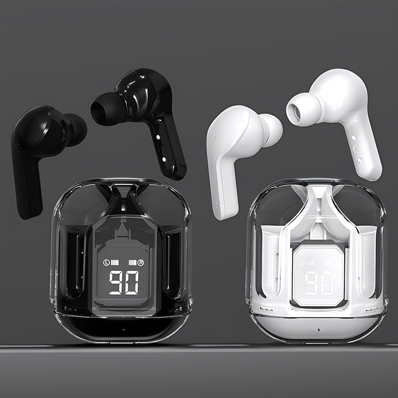 Écouteurs sans fil de haute qualité avec affichage de la batterie et microphone pour Android et IOS écouteurs confortables et durablesc et discret