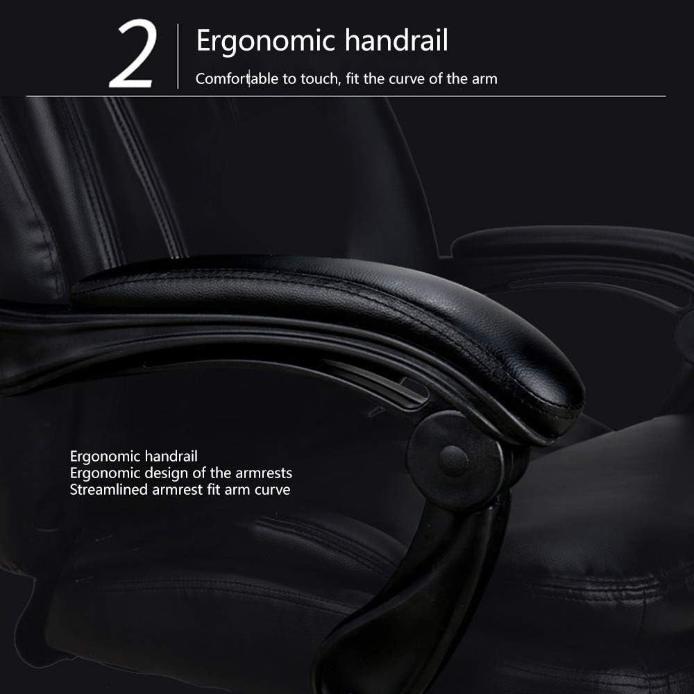 Chaise de Bureau Ergonomique en Cuir PU – Confort et Style pour Vos Journées de Travail