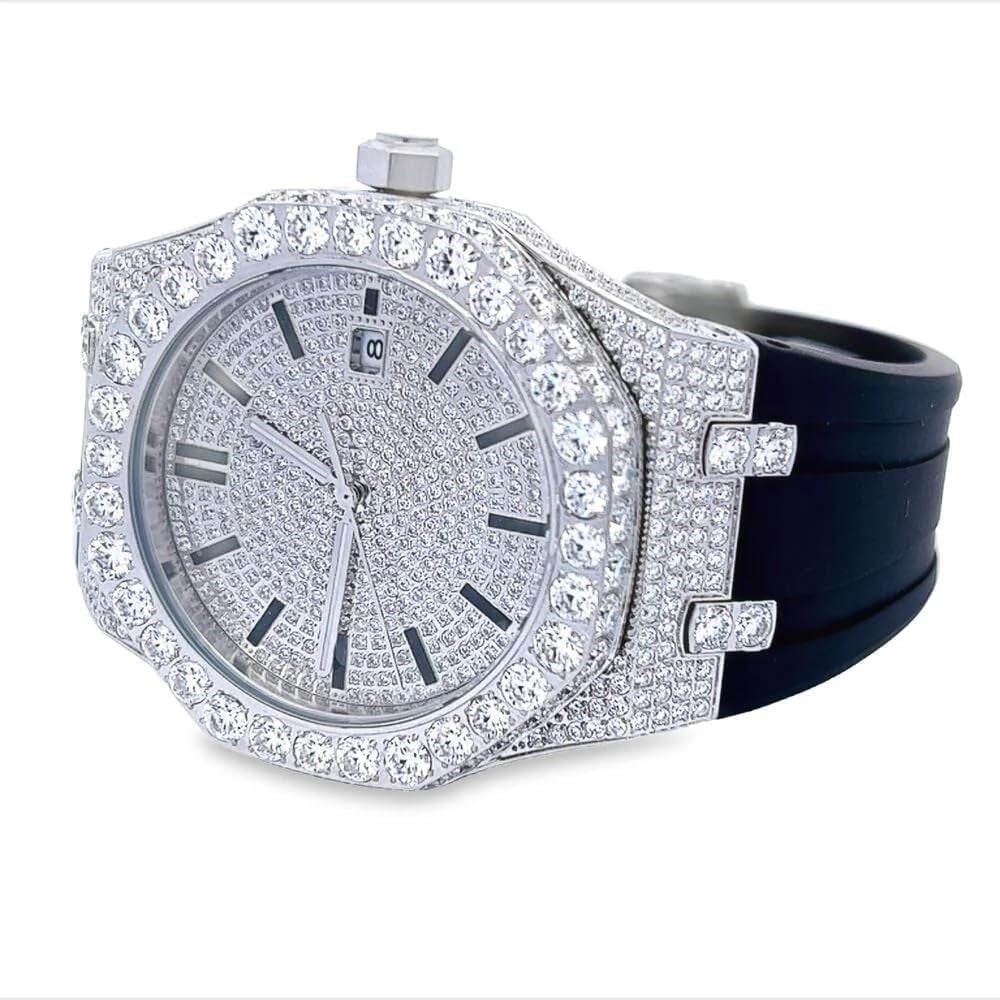 💎 Montre de Luxe Iced-Out en Moissanite – Élégance et Éclat Inégalés
