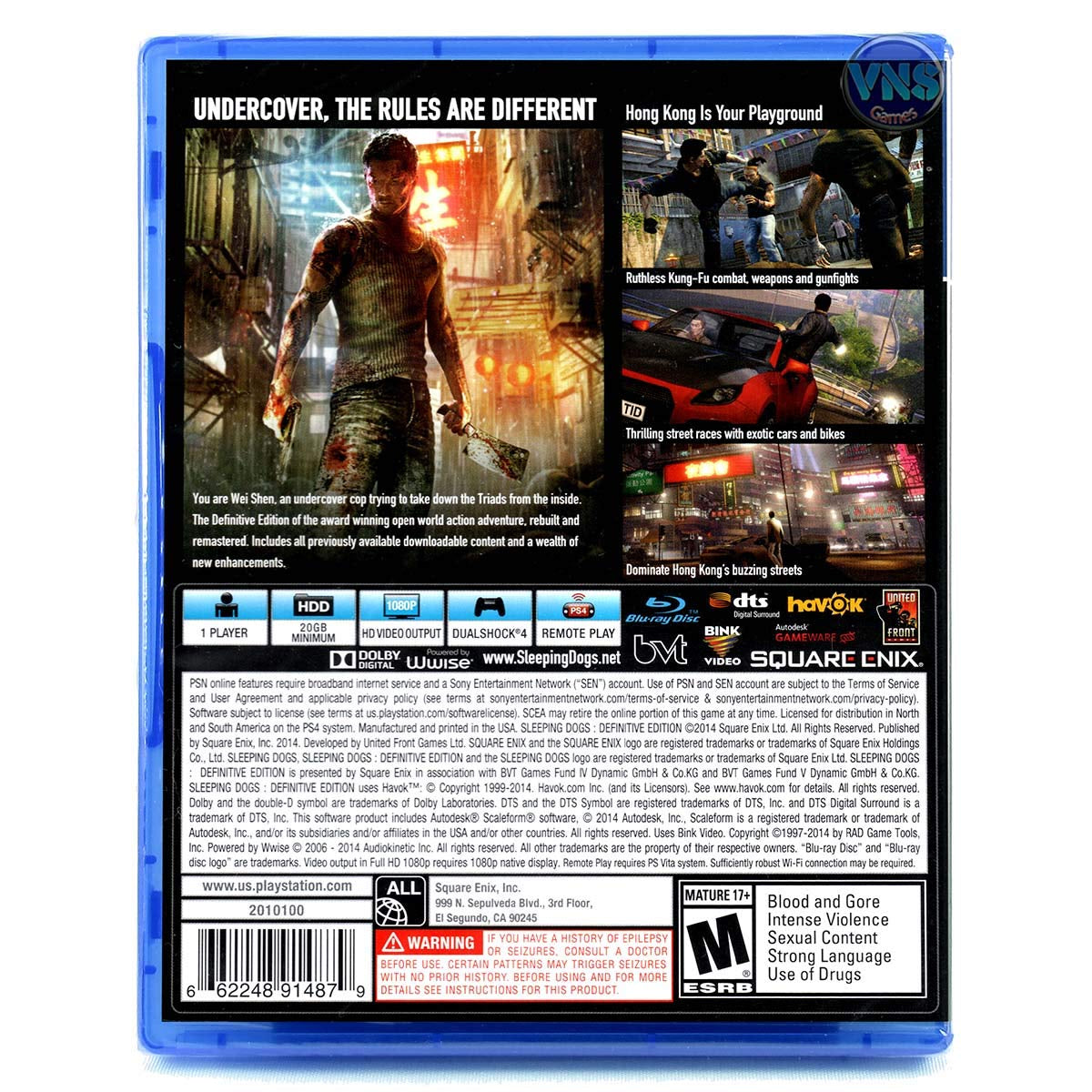 Sleeping Dogs: Definitive Edition- Playstation 4