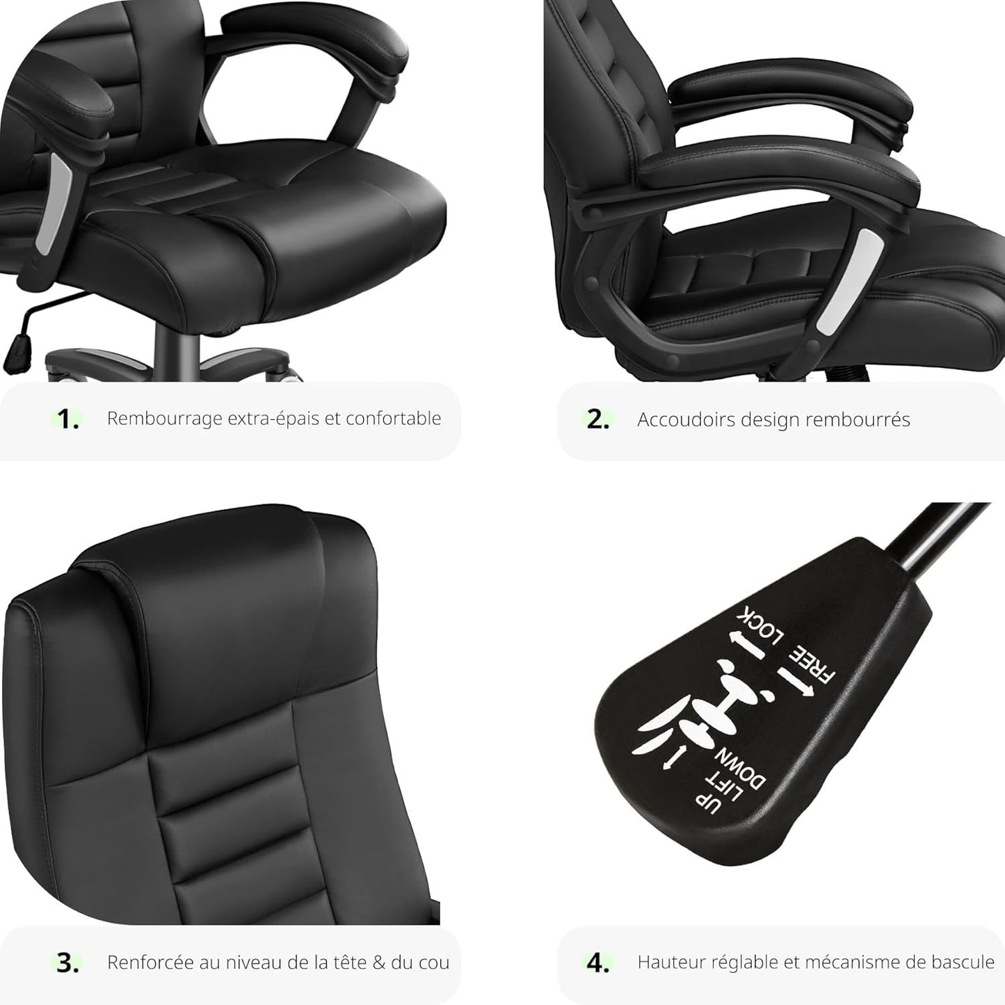 Fauteuil de Bureau Luxe – Confort, Ergonomie et Élégance au Service de Votre Productivité