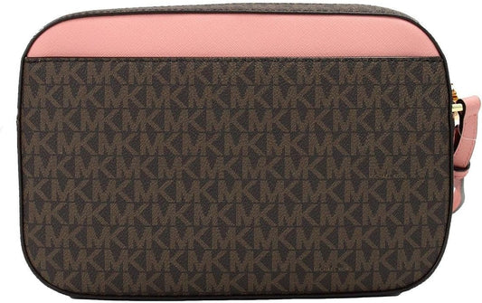 Jet Set Large Leather Crossbody Bag (Primrose)