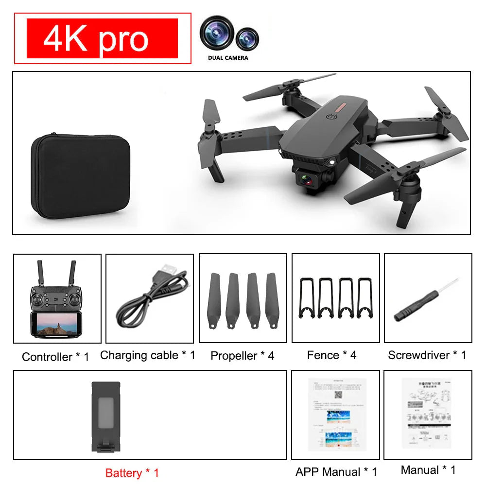 🚀 Prenez votre envol avec le Drone Pliable E88 Pro – Performance et Plaisir au Rendez-vous ! 🚀
