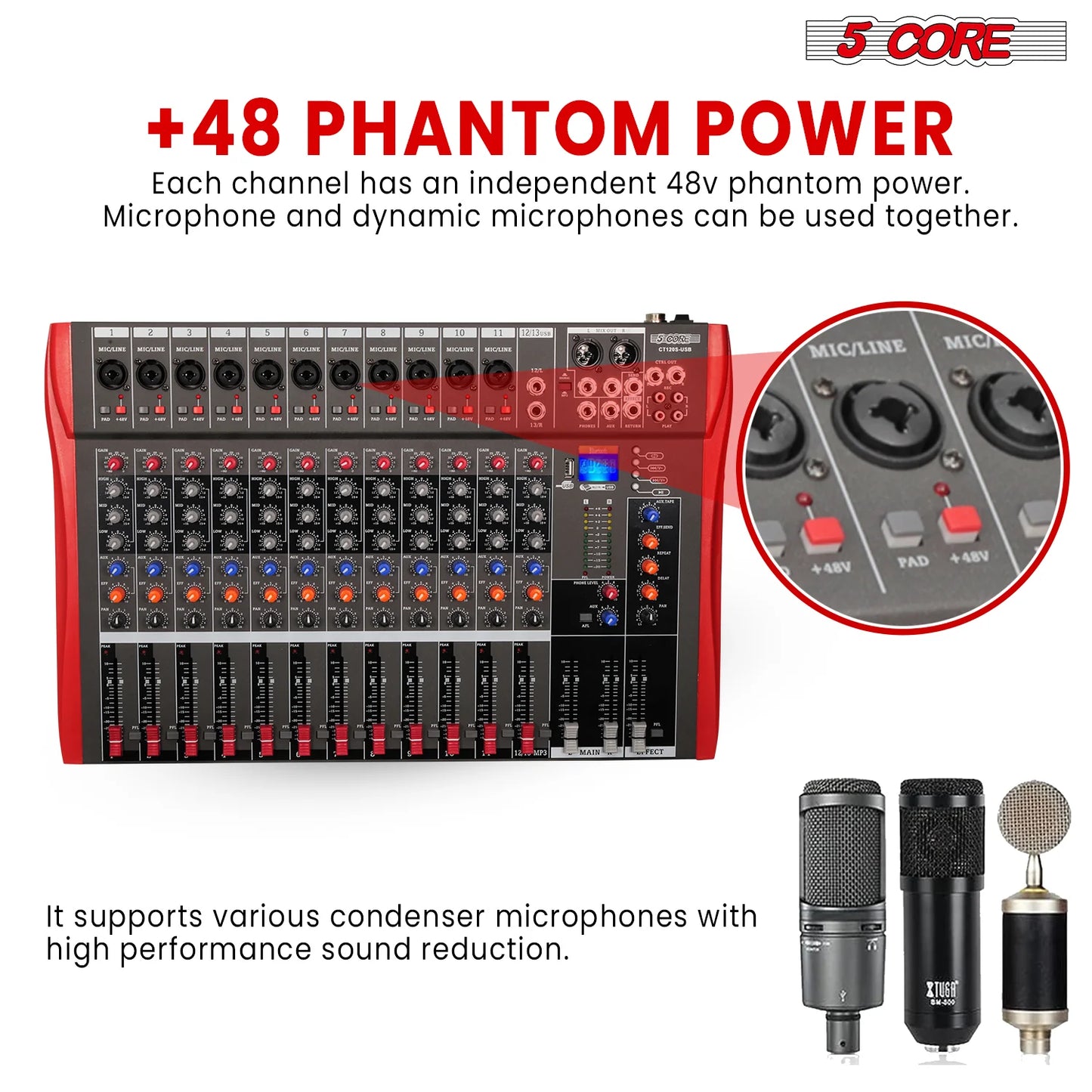 🎧 Mixeur Audio Professionnel 12 Canaux 🎧