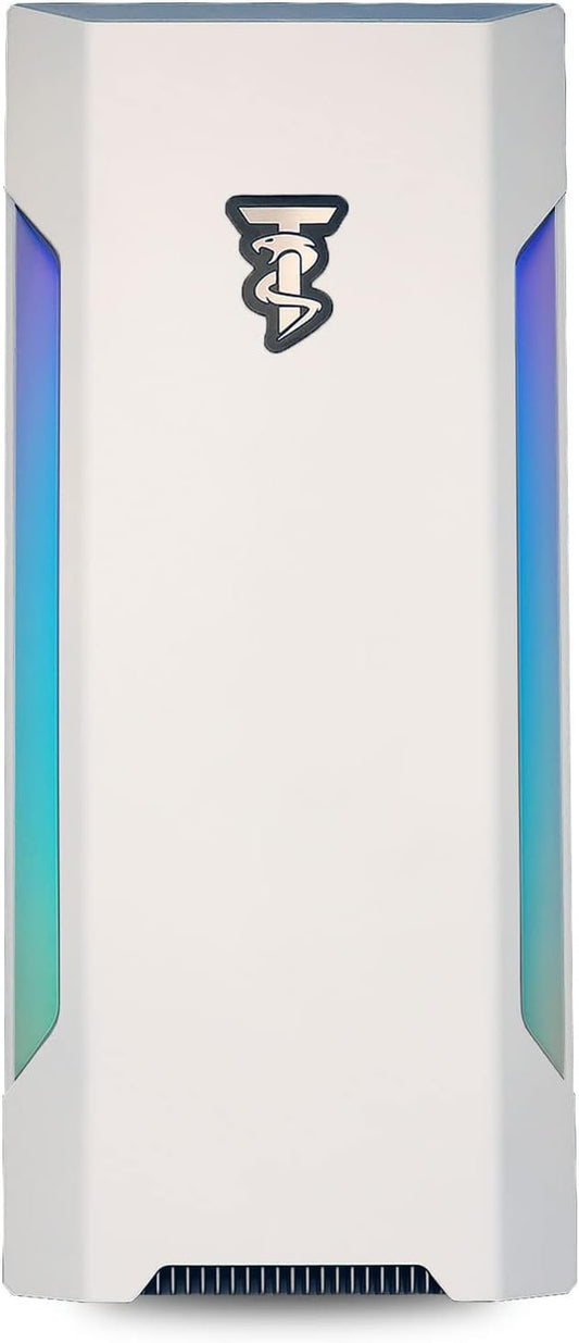 Rebel 4.0 Gaming PC - AMD Ryzen 7 (4.1Ghz Turbo), RTX 4060 8GB, 32GB DDR4 3200, 1TB Nvme SSD, Vr-Ready, Streaming, Wifi BT, RGB, Win 11 Pro, Prebuilt Desktop Computer White