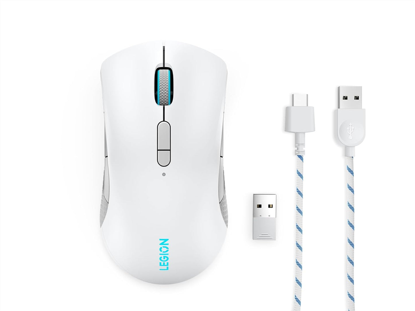 Souris de Jeu Sans Fil Legion M600 RGB – 16 000 DPI, 9 Boutons Programmables, Autonomie de Batterie de 200 Heures, Durabilité de 50 Millions de Clics – Souris Ambidextre (Stingray)