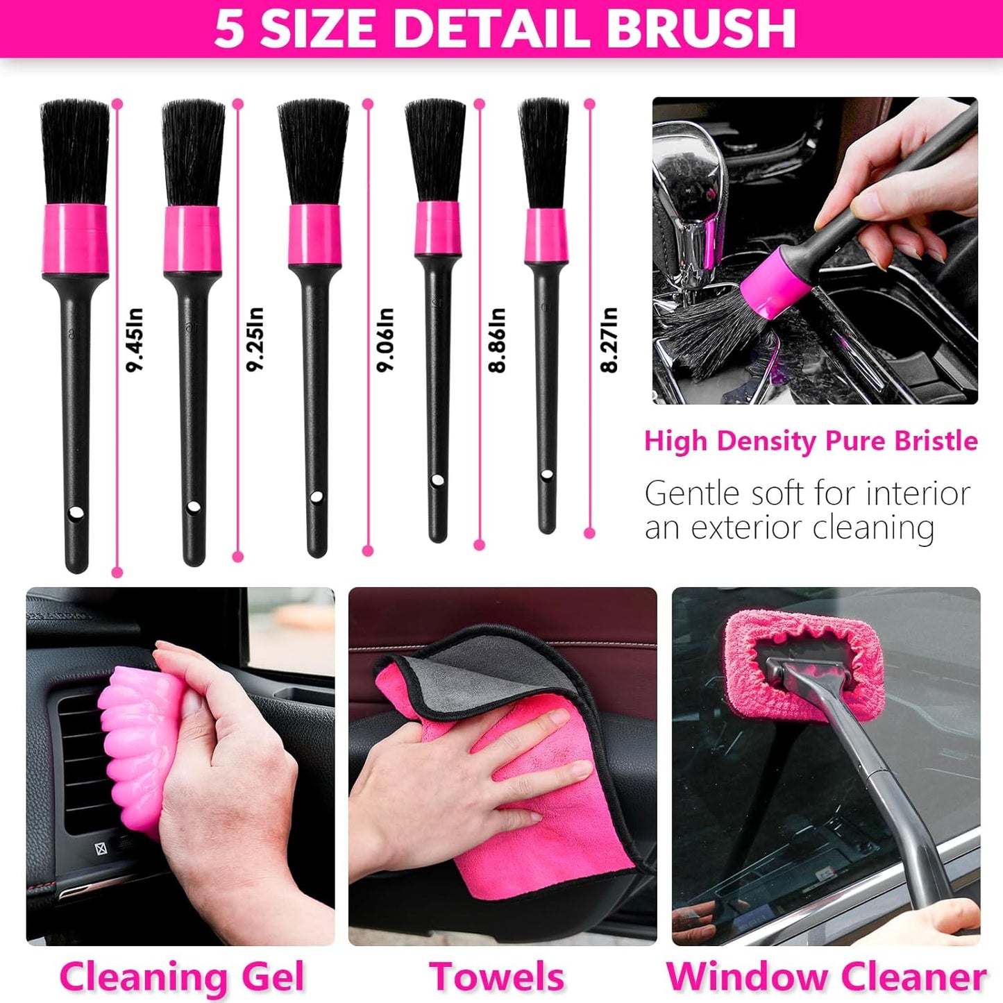 Kit de Nettoyage Auto Rose Ultra-Puissant ! ✨