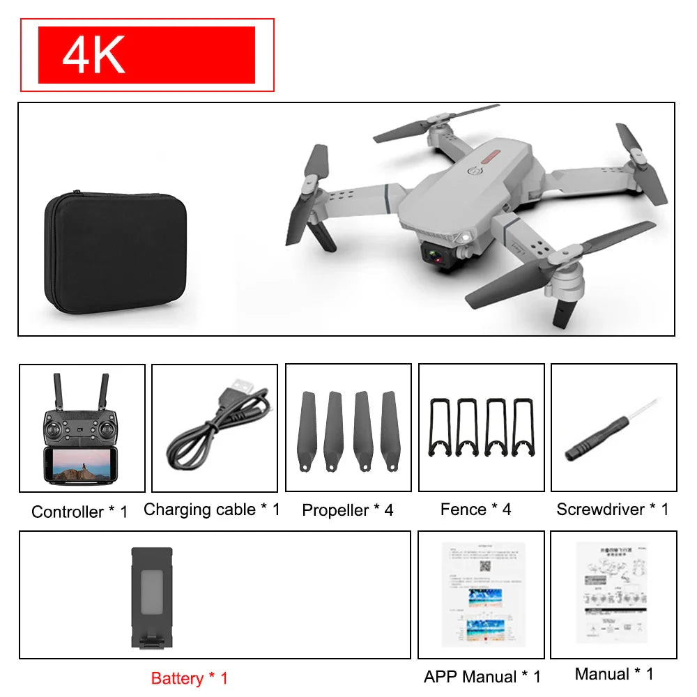 🚀 Prenez votre envol avec le Drone Pliable E88 Pro – Performance et Plaisir au Rendez-vous ! 🚀
