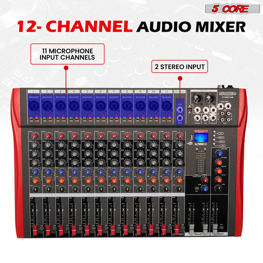 🎧 Mixeur Audio Professionnel 12 Canaux 🎧