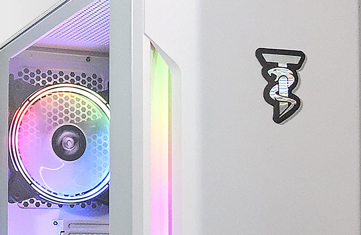 Rebel 4.0 Gaming PC - AMD Ryzen 7 (4.1Ghz Turbo), RTX 4060 8GB, 32GB DDR4 3200, 1TB Nvme SSD, Vr-Ready, Streaming, Wifi BT, RGB, Win 11 Pro, Prebuilt Desktop Computer White