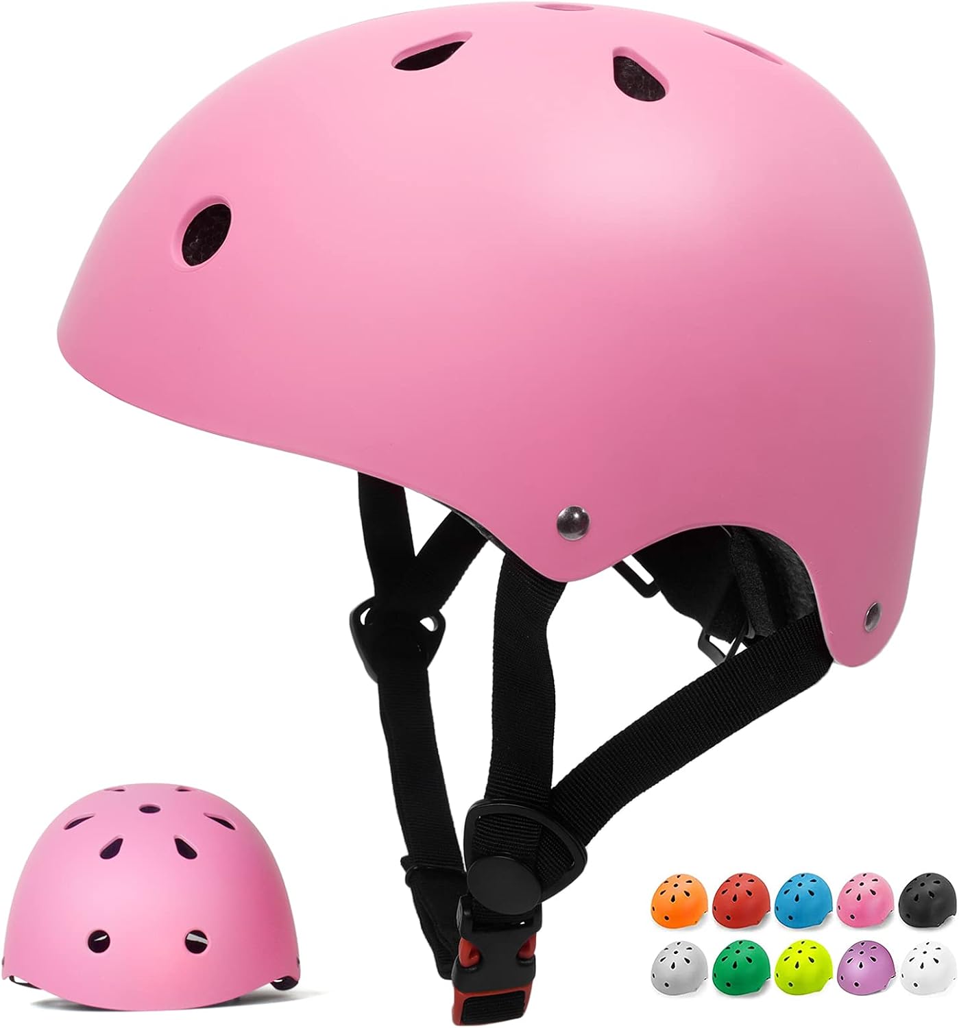 Casque pour tout-petits de 2 à 4 ans Casques de vélo pour enfants de 2 à 8 ans Casque multisports pour bébés filles et garçons Casque de skateboard réglable Casque de vélo léger 2 tailles pour les tout-petits et les jeunes