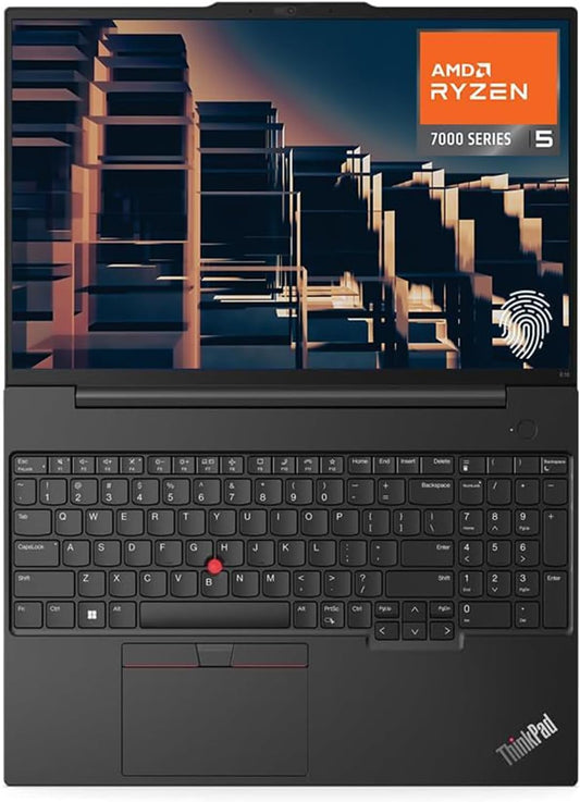 Thinkpad E16 Business Laptop, 16" WUXGA Display, AMD Ryzen 5 7530U (Beat I7-1165G7), 40GB RAM, 2TB Pcie SSD, Webcam, HDMI, RJ-45, Fingerprint Reader, Wi-Fi 6, Windows 11 Pro, Black