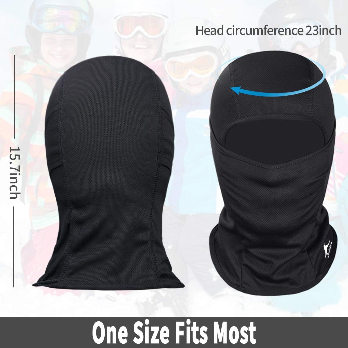 Masque de ski pour hommes et femmes, cagoule, masque de protection UV, léger pour moto et snowboard