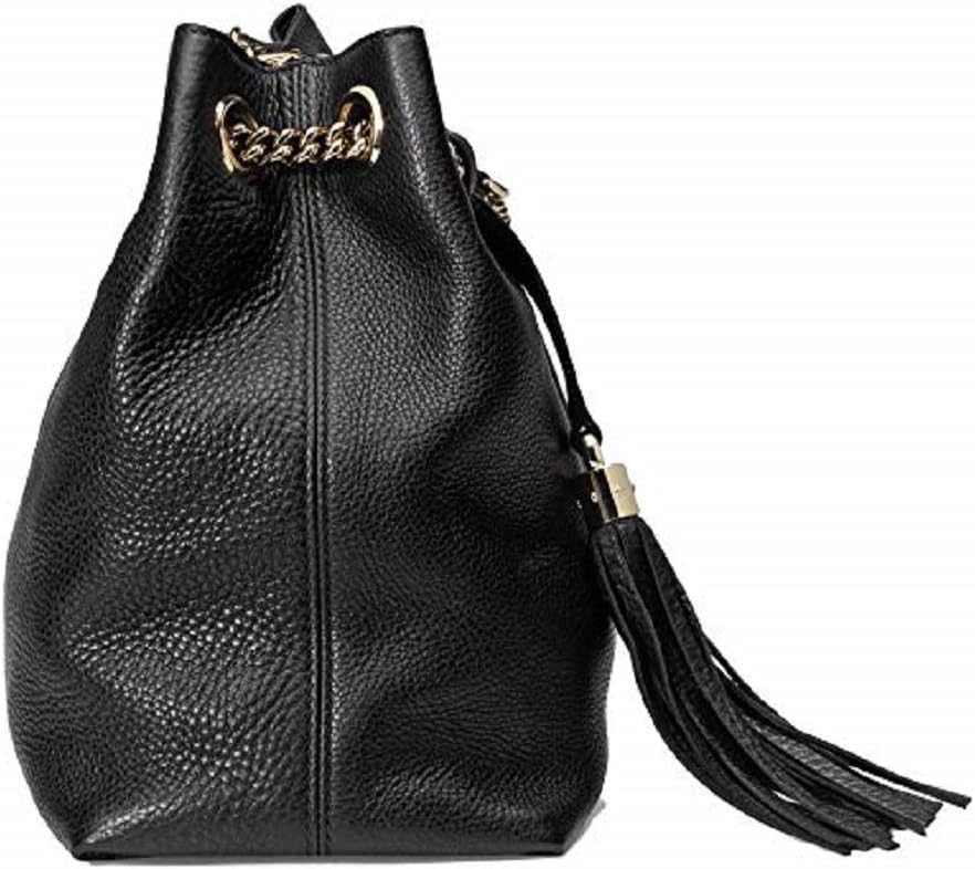 đ€ Soho Medium â Sac Ăpaule Noir & ChaĂźne DorĂ©e