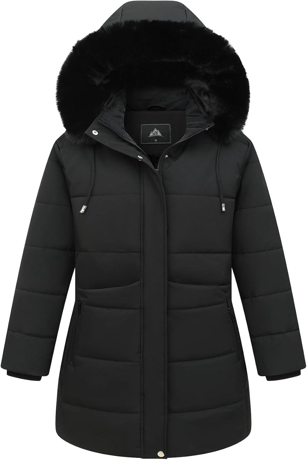 Women'S plus Size Winter Coat Waterproof Warm down Coat Detachable Hooded Parka Jacke