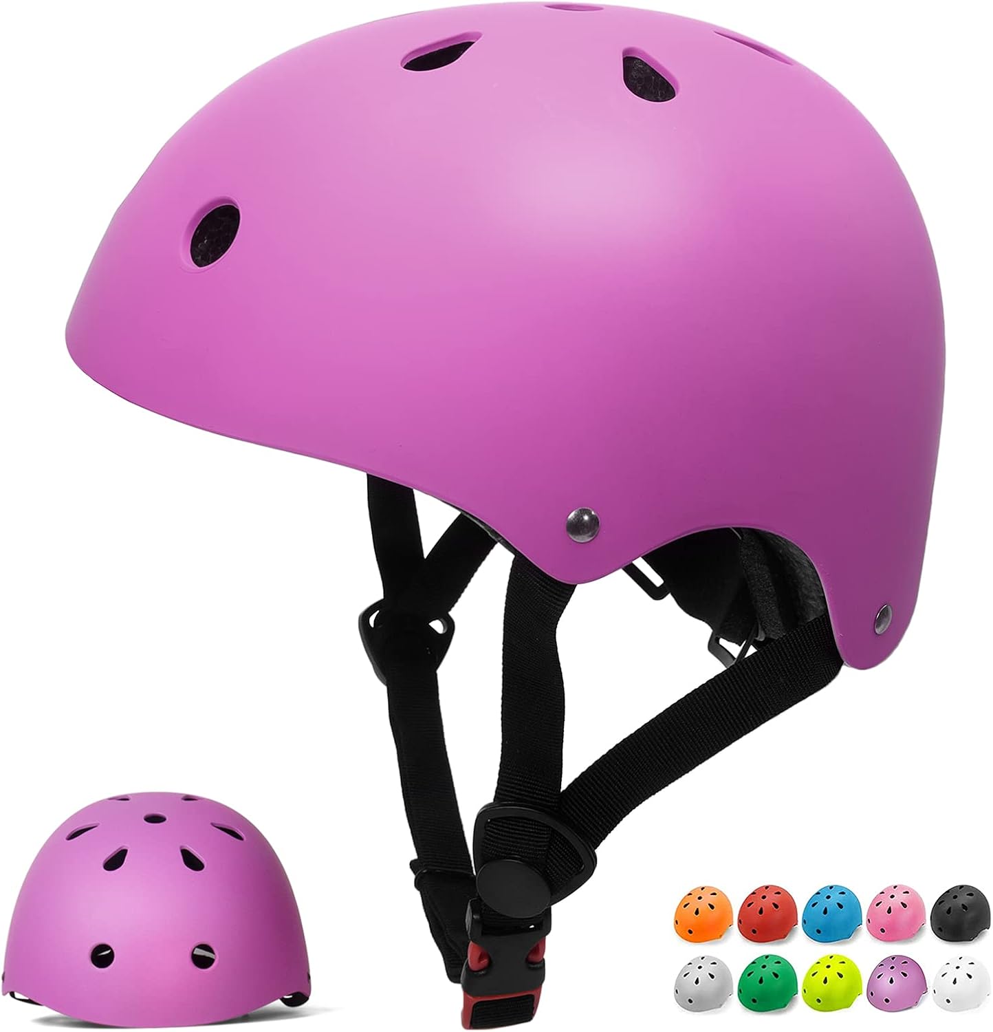 Casque pour tout-petits de 2 à 4 ans Casques de vélo pour enfants de 2 à 8 ans Casque multisports pour bébés filles et garçons Casque de skateboard réglable Casque de vélo léger 2 tailles pour les tout-petits et les jeunes