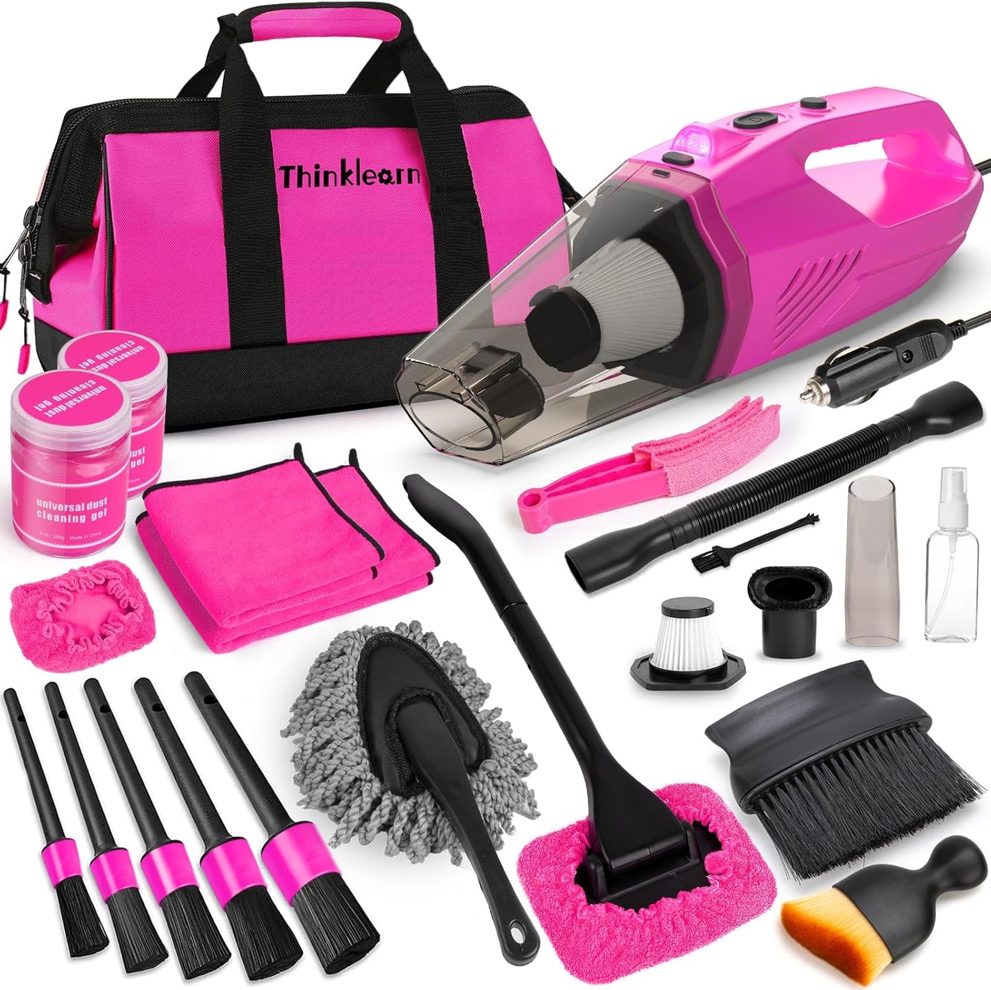 Kit de Nettoyage Auto Rose Ultra-Puissant ! ✨