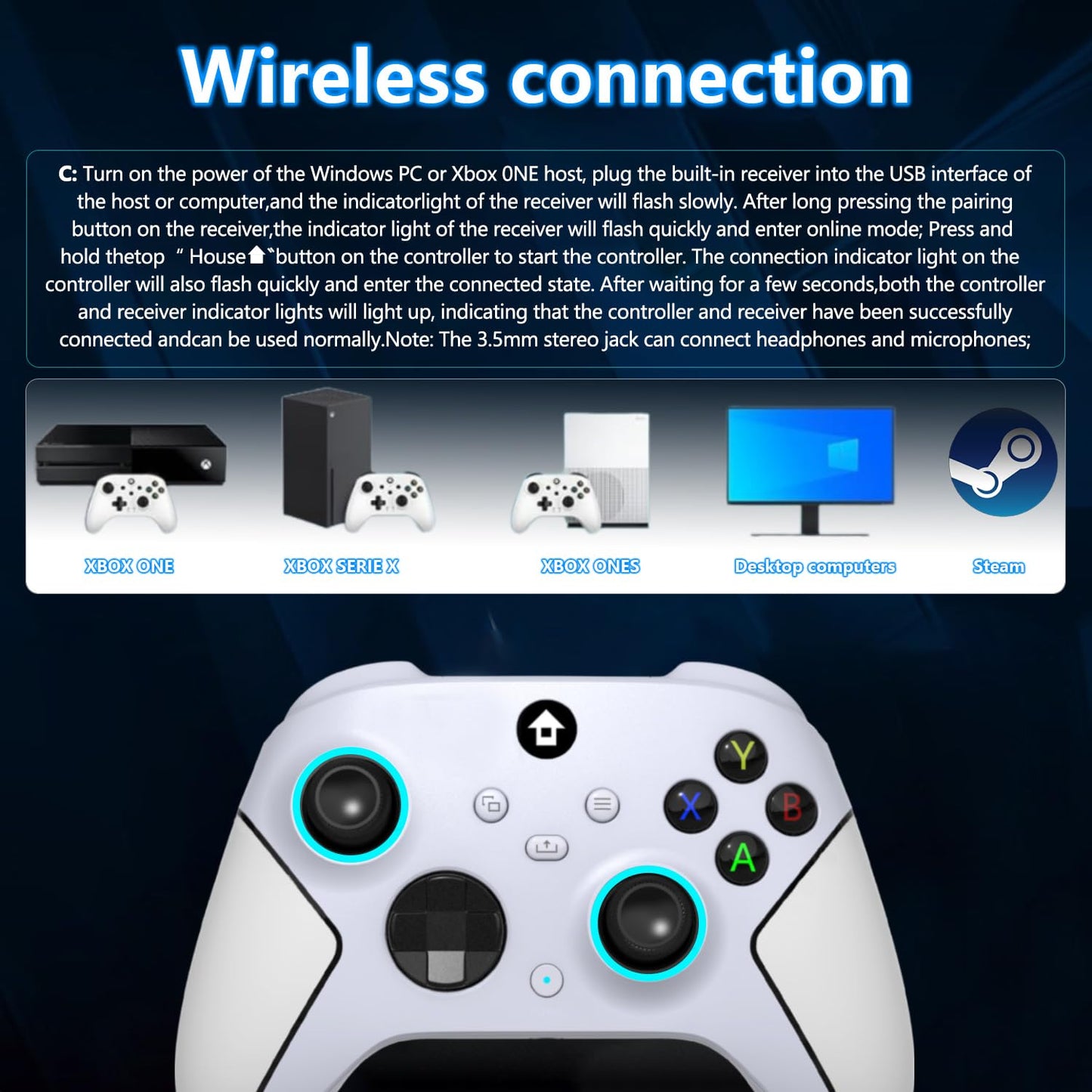 đź Manette Sans Fil Xbox â Violet (2.4 GHz, Compatible Xbox & PC)