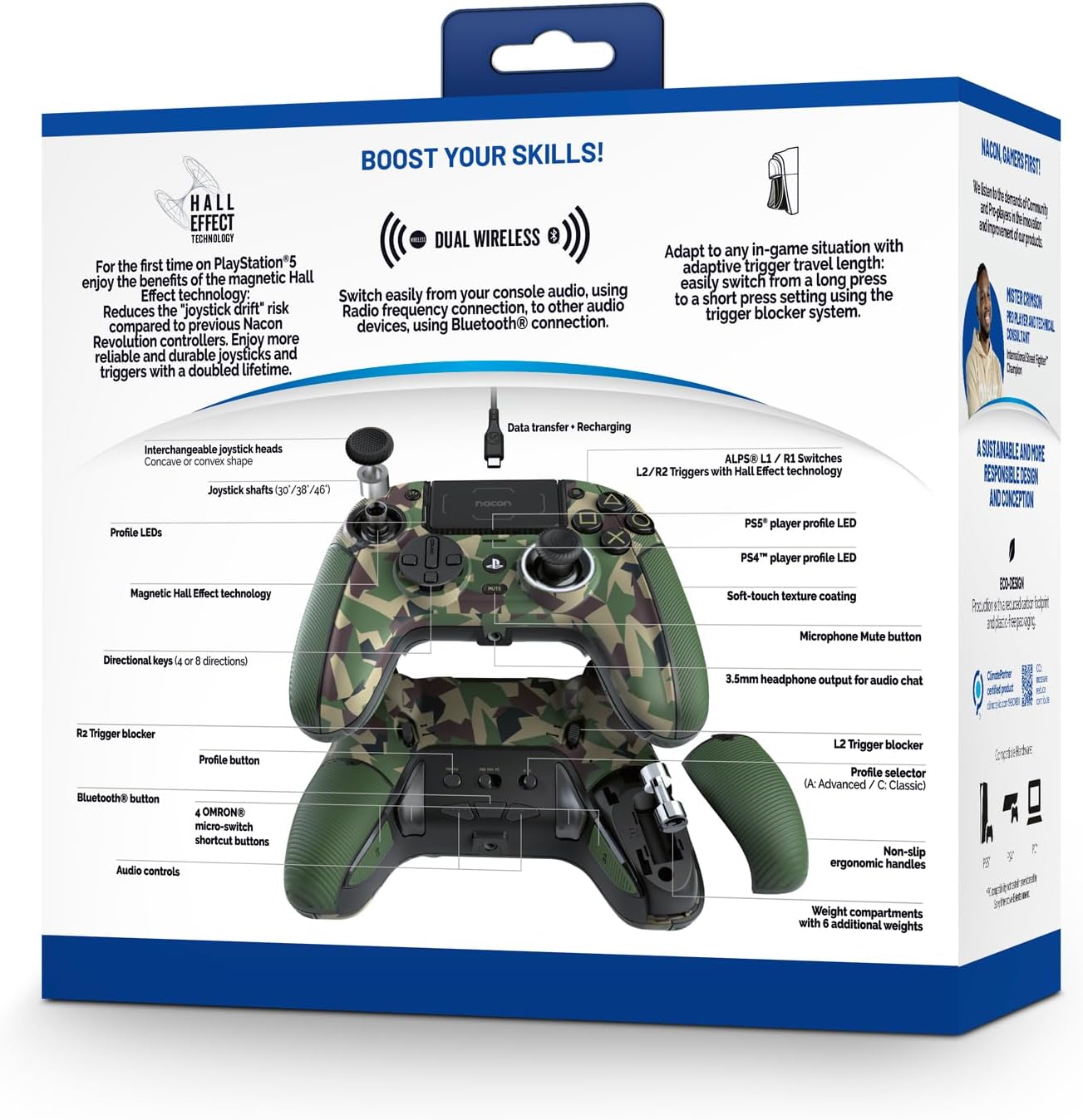 Nacon Manette PS5™ Revolution 5 Pro – Forest Camo