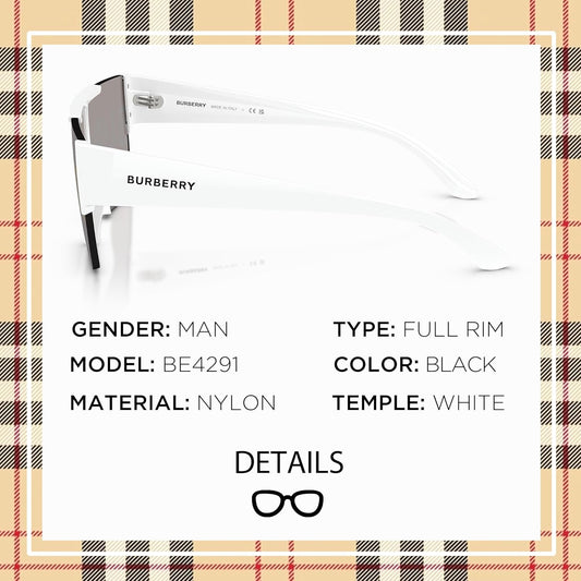 🕶️ BURBERRY BE4291 – Lunettes de Soleil Rectangulaires pour Homme avec Kit Luxe eSHADES