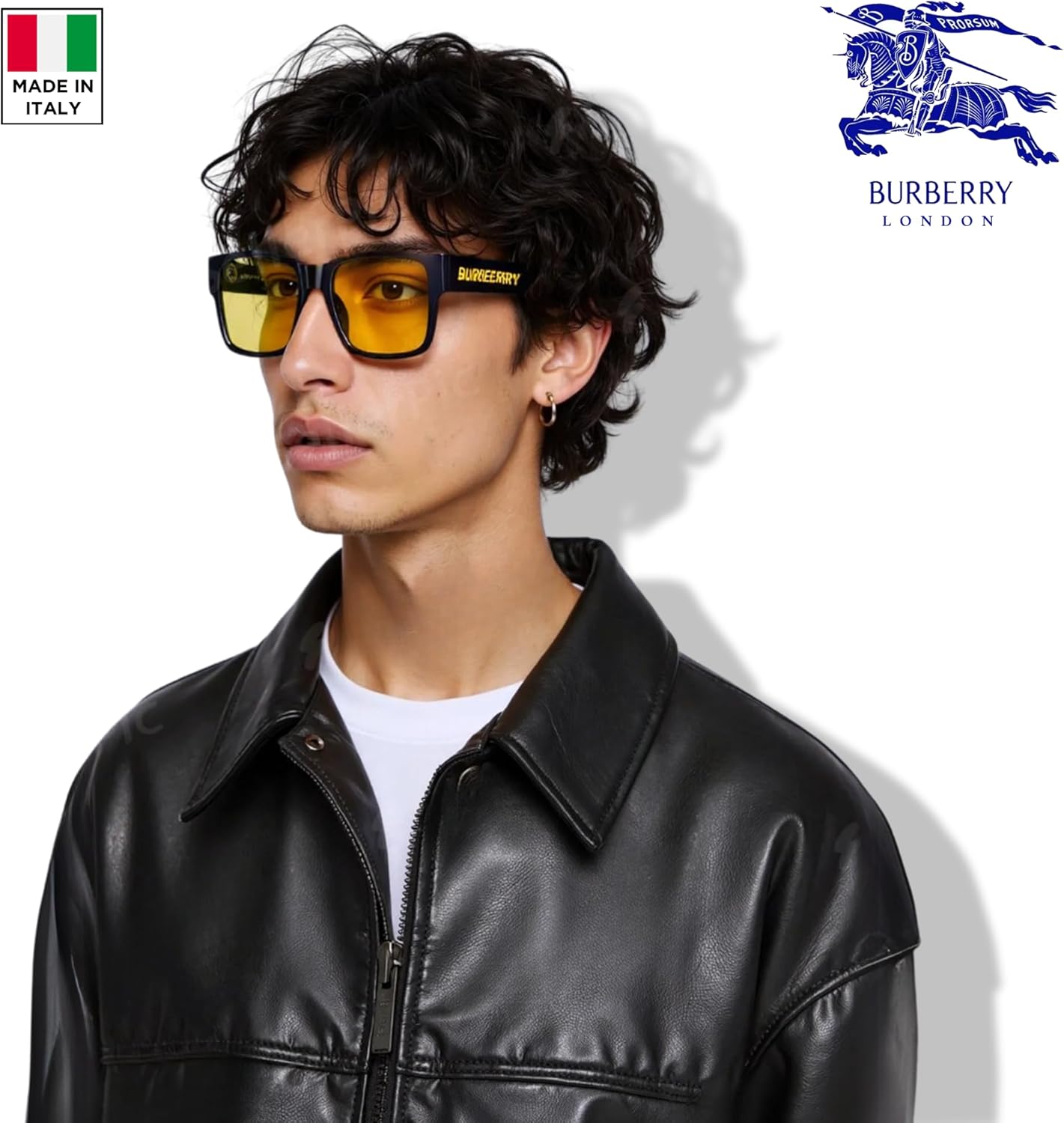 BE4358 Shape Sunglasses with Eyewear Kit Bundle - High Bridge Fit - Mens Designer Sun Glasses