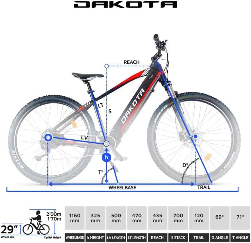 🚵♂️ VTT Électrique Dakota – Autonomie Jusqu’à 140 km • 27,5” • Moteur Bafang • Freins Hydrauliques