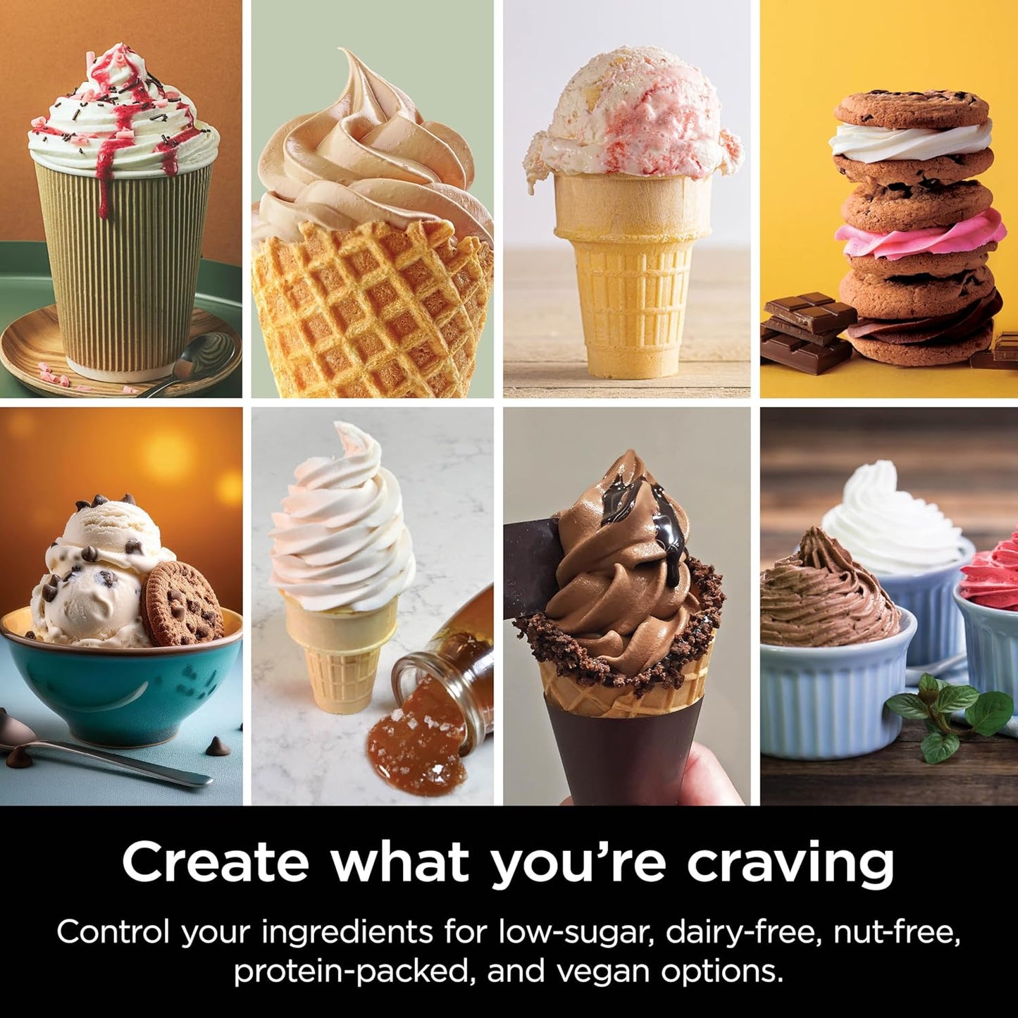 Swirl by Creami – Machine à Glace et Crème Glacée Soft Serve 13-en-1 avec Programmes Personnalisés