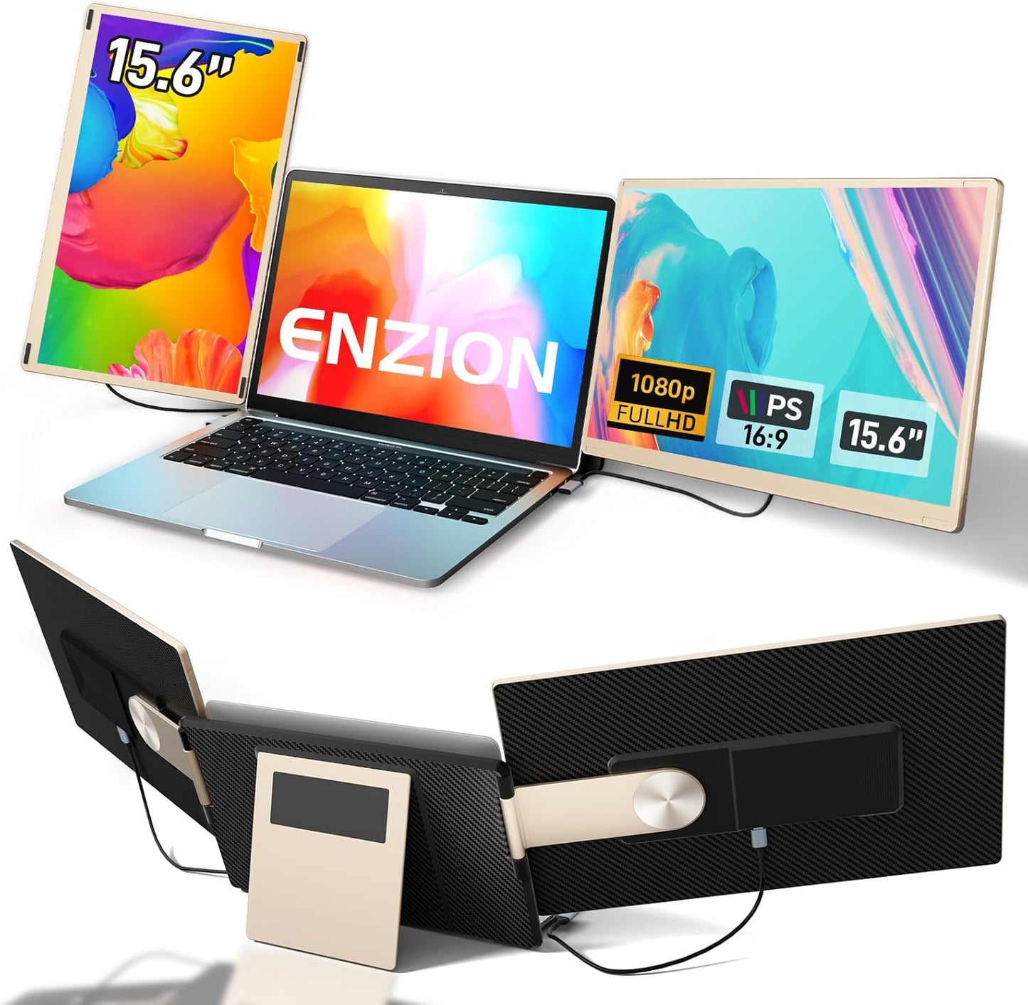 💼 Extenseur d'Écran Triple 15,6" – FHD 1080P Plug & Play