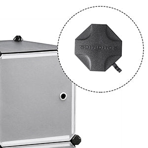 SONGMICS Meuble de Rangement Modulable, 9 Cubes, Étagère en Plastique, avec Portes, pour Vêtements, Chaussures, Livres, Assemblage Facile