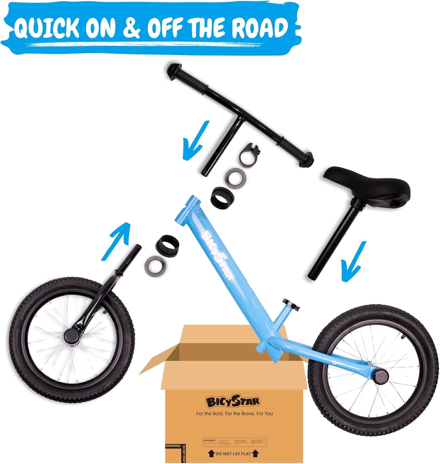 🚲 Vélo d'Équilibre 16” – Pour Enfants de 5 à 8 Ans