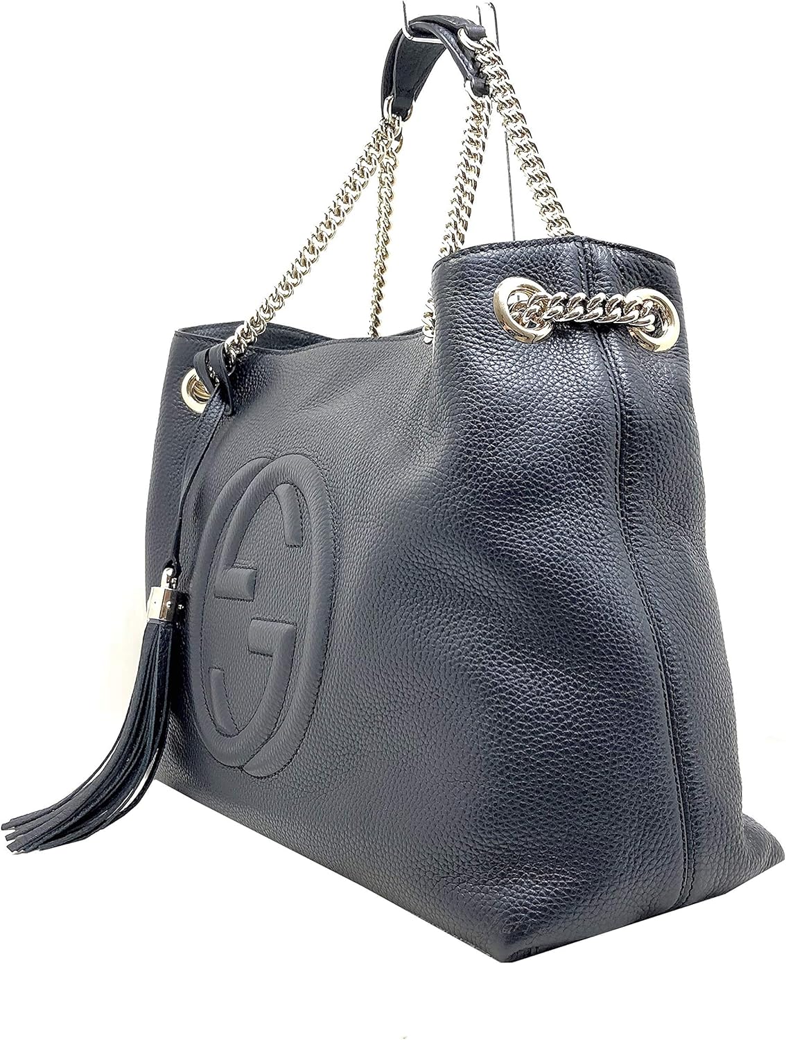đ€ Soho Medium â Sac Ăpaule Noir & ChaĂźne DorĂ©e