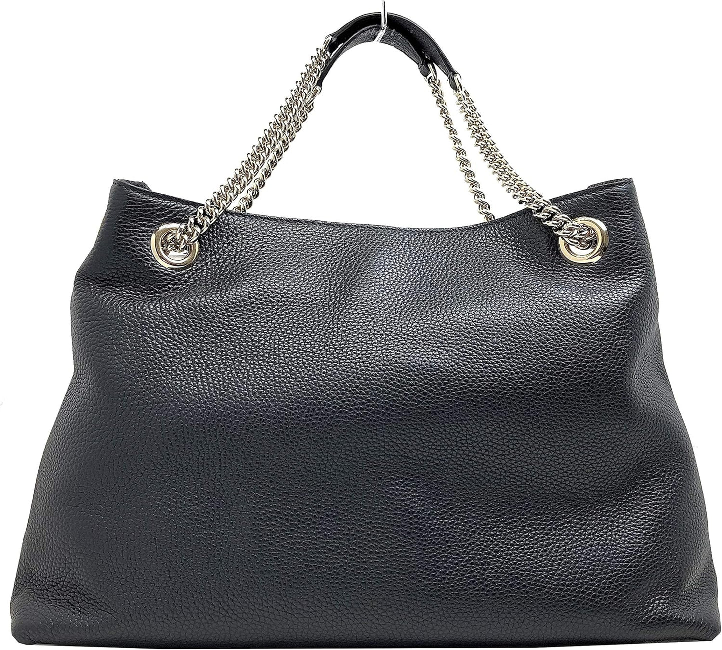 đ€ Soho Medium â Sac Ăpaule Noir & ChaĂźne DorĂ©e