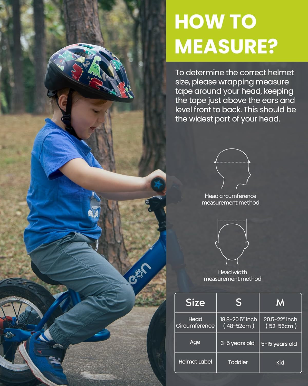 Casque de vélo pour enfants - des tailles pour tout-petits aux jeunes - Casque de sécurité réglable Unicorn pour enfants (3 à 15 ans)