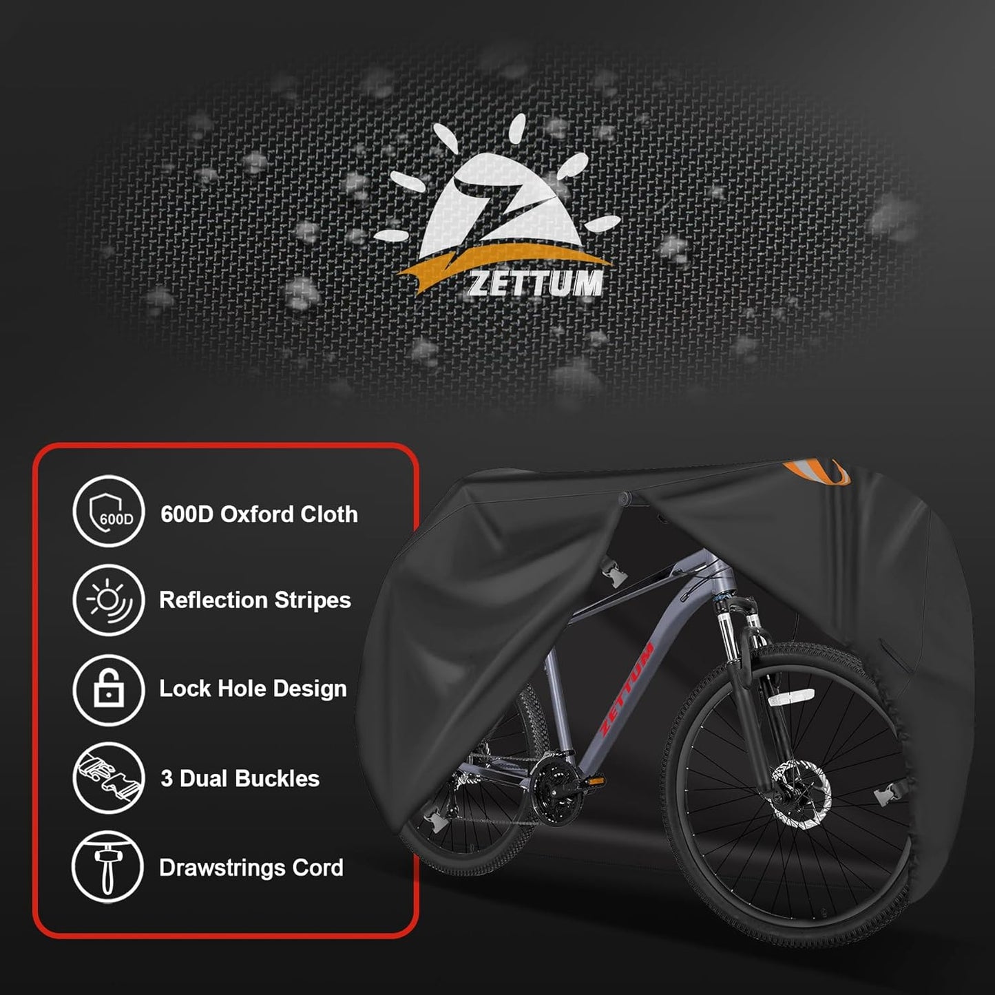 🚴 Housse de Protection Extérieure 1 Vélo – Ultra Résistante & Imperméable (600D)