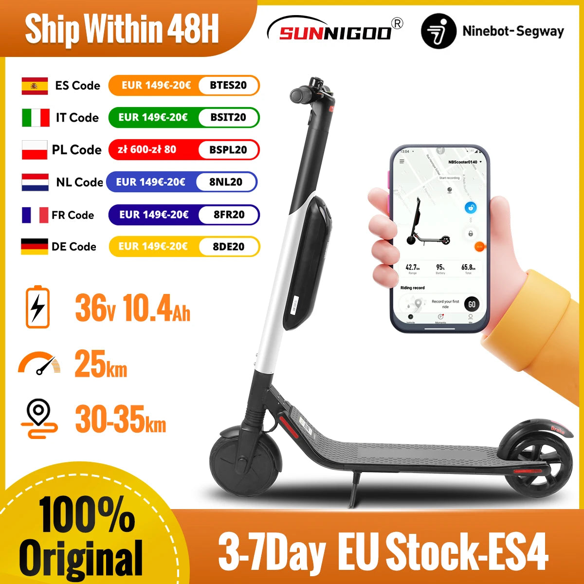 Segway ES4 36V 10.4Ah 25km/h