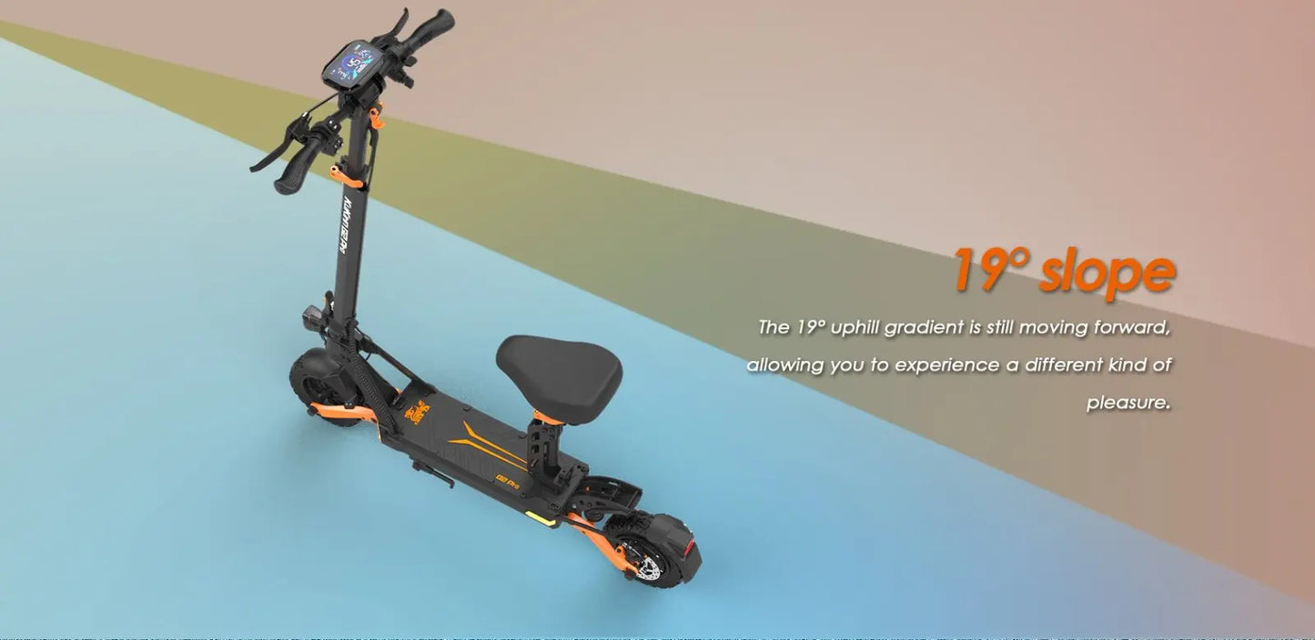 Scooter électrique Kukirin G2 pro 1000W 48 v15.6ah 45 KM/H, pliable, avec siège, pour ville et utilisation tout-terrain