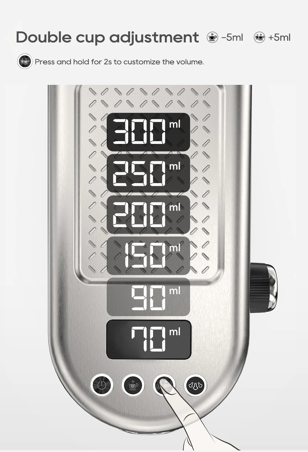 HiBREW H10B – Machine à Expresso Semi-Automatique 20 Bars – Température Réglable – Café Chaud Froid