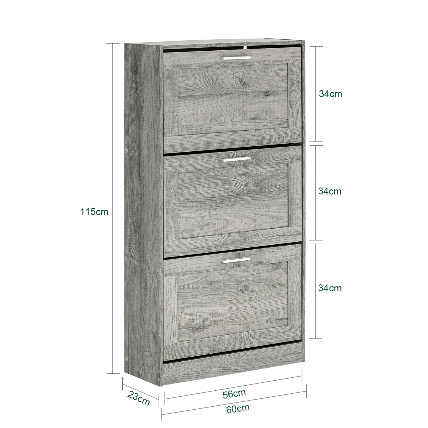 SoBuy – Placard à Chaussures 3 Rabats (Marron)