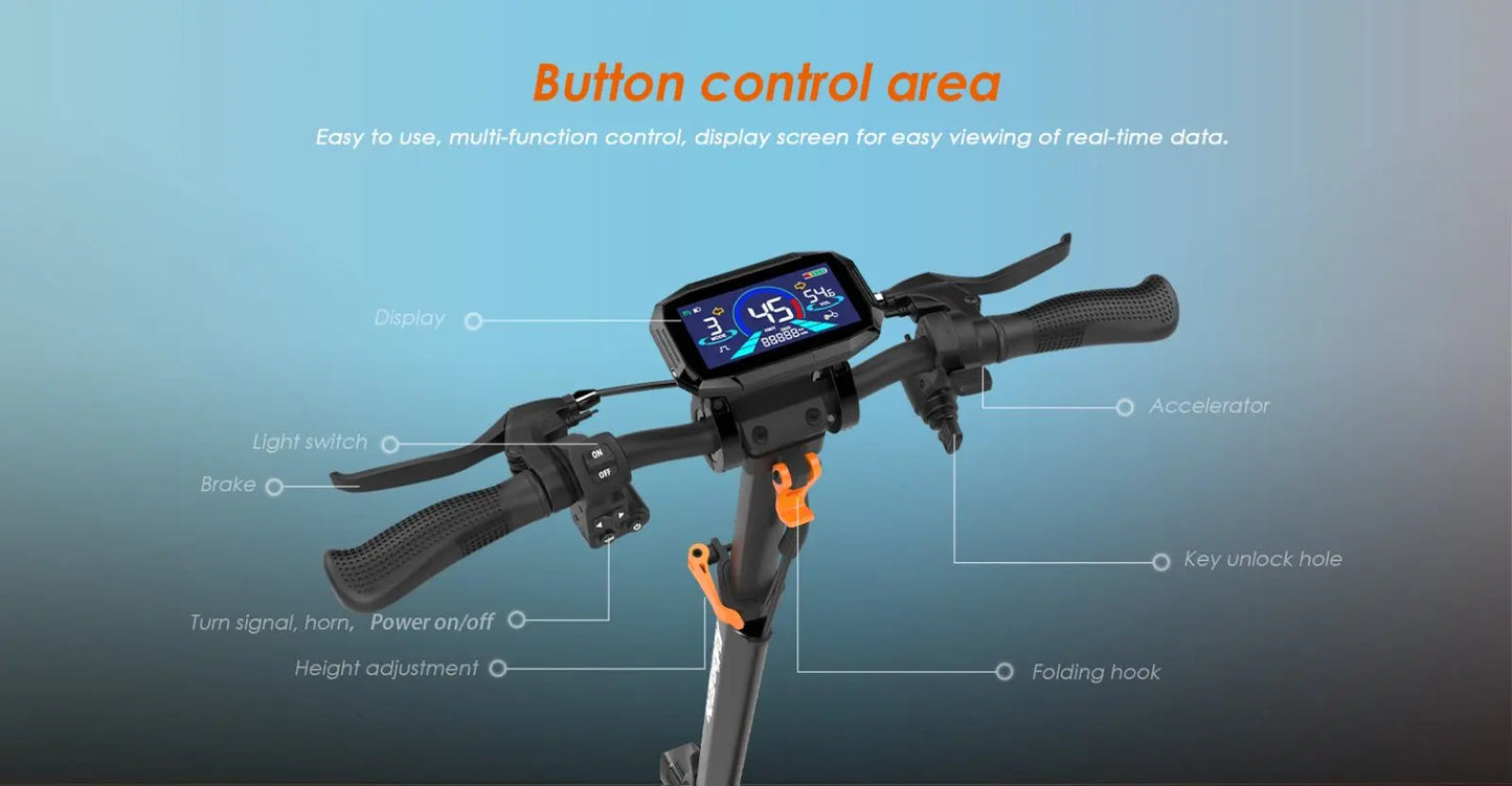 Scooter électrique Kukirin G2 pro 1000W 48 v15.6ah 45 KM/H, pliable, avec siège, pour ville et utilisation tout-terrain