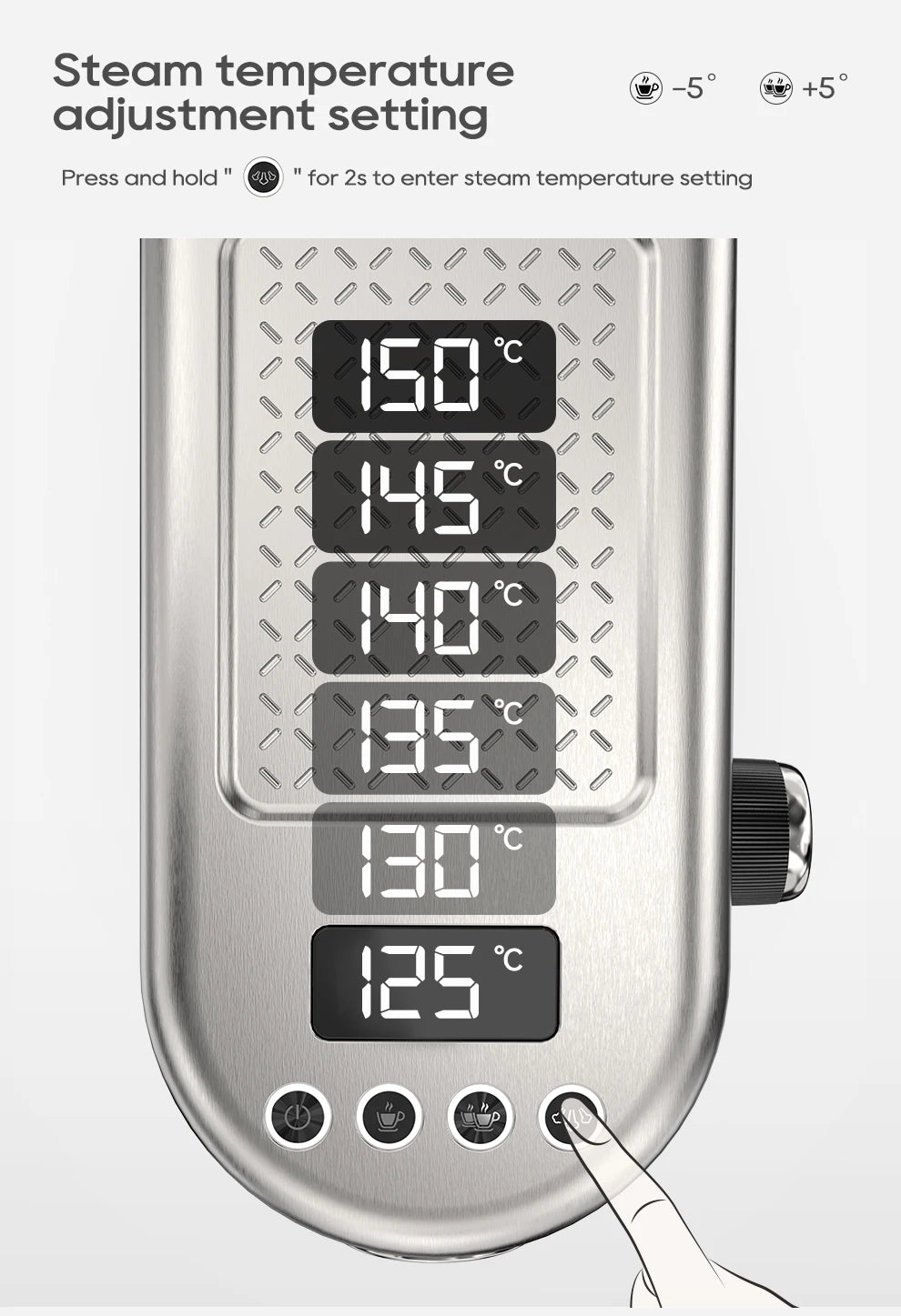 HiBREW H10B – Machine à Expresso Semi-Automatique 20 Bars – Température Réglable – Café Chaud Froid