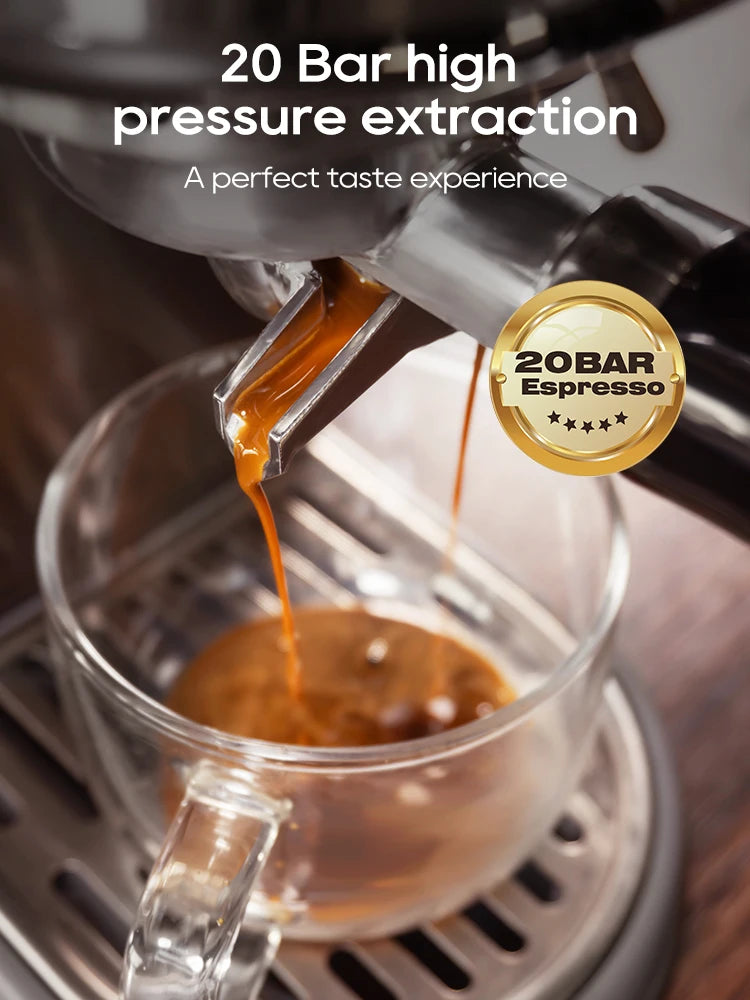 HiBREW H10B – Machine à Expresso Semi-Automatique 20 Bars – Température Réglable – Café Chaud Froid