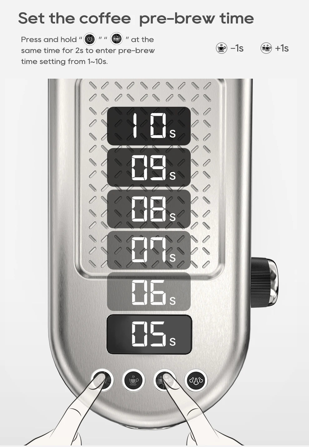 HiBREW H10B – Machine à Expresso Semi-Automatique 20 Bars – Température Réglable – Café Chaud Froid