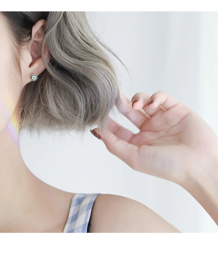 Boucles d'oreilles œil de démon en argent regardé 925 pour femmes, bijoux de personnalité à la mode pour dames, tendance