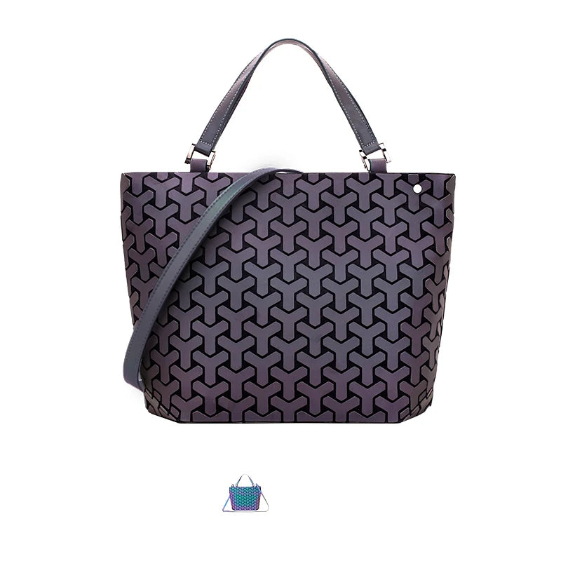 Sac Géométrique Reflet Lumineux Pliable pour Femmes (2025)