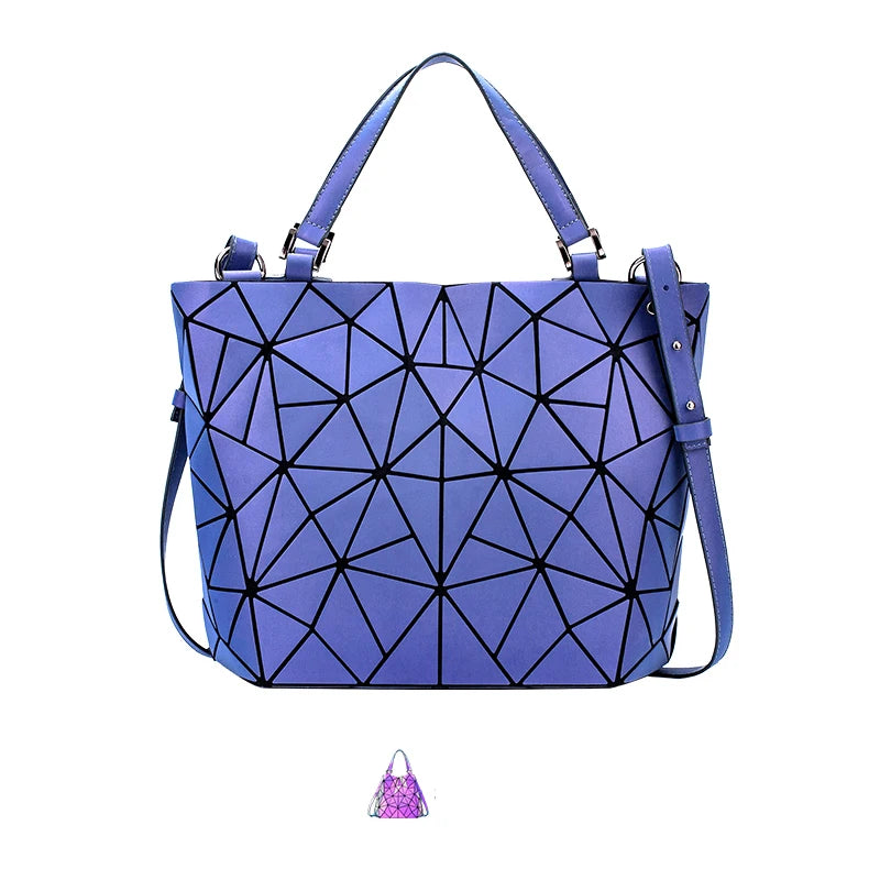 Sac Géométrique Reflet Lumineux Pliable pour Femmes (2025)