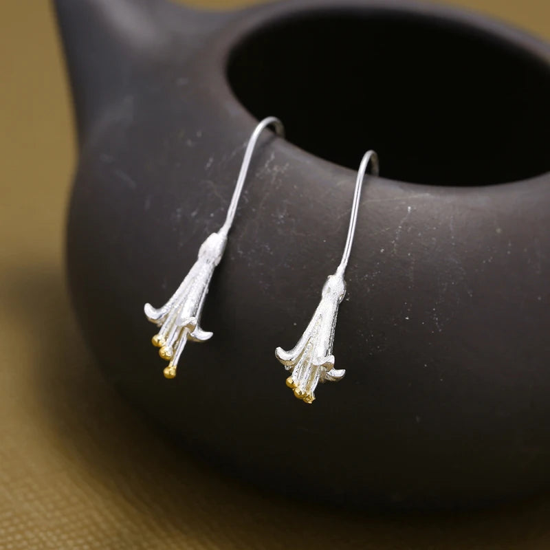 Boucles d'oreilles longues en argent sterling 925 pour femmes, élégantes, pour prévenir les allergies, nouveau Design, bijoux à la mode